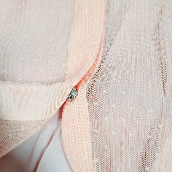 Baum Und Pferdgarten Peach Sheer Top L coquet mesh Flutter Baby doll cottage - Picture 13 of 15